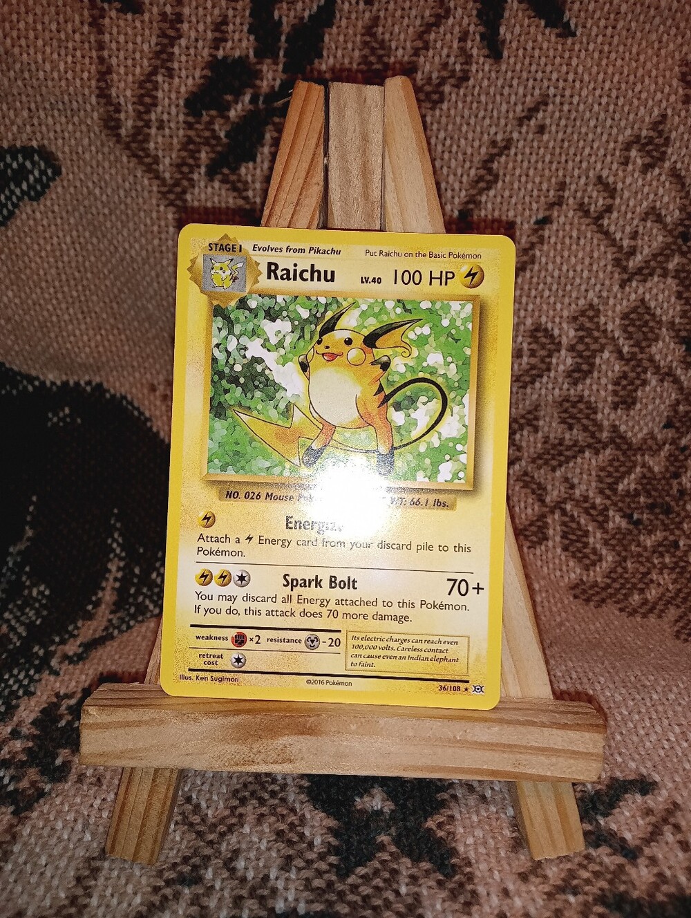 Raichu 036/108 XY Evolution Uncommon Pokémon TCG 2016 Edition